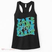 Retro Take Care Of Our Earth Celebrate Earth Day Women's Tank Top thumb 0