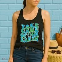 Retro Take Care Of Our Earth Celebrate Earth Day Women's Tank Top thumb 2