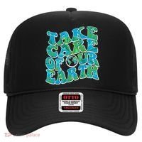 Retro Take Care Of Our Earth Celebrate Earth Day Hat thumb 0