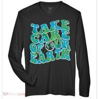 Retro Take Care Of Our Earth Celebrate Earth Day Zone Performance Long-Sleeve T-Shirt thumb 0