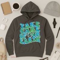 Retro Take Care Of Our Earth Celebrate Earth Day Hoodie thumb 3