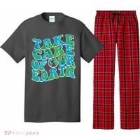 Retro Take Care Of Our Earth Celebrate Earth Day Pajama Set thumb 0