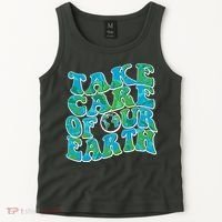 Retro Take Care Of Our Earth Celebrate Earth Day Tank Top thumb 2