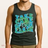 Retro Take Care Of Our Earth Celebrate Earth Day Tank Top thumb 3