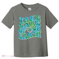 Retro Take Care Of Our Earth Celebrate Earth Day Toddler T-Shirt thumb 0