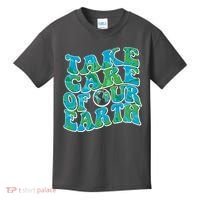 Retro Take Care Of Our Earth Celebrate Earth Day Kids T-Shirt thumb 0