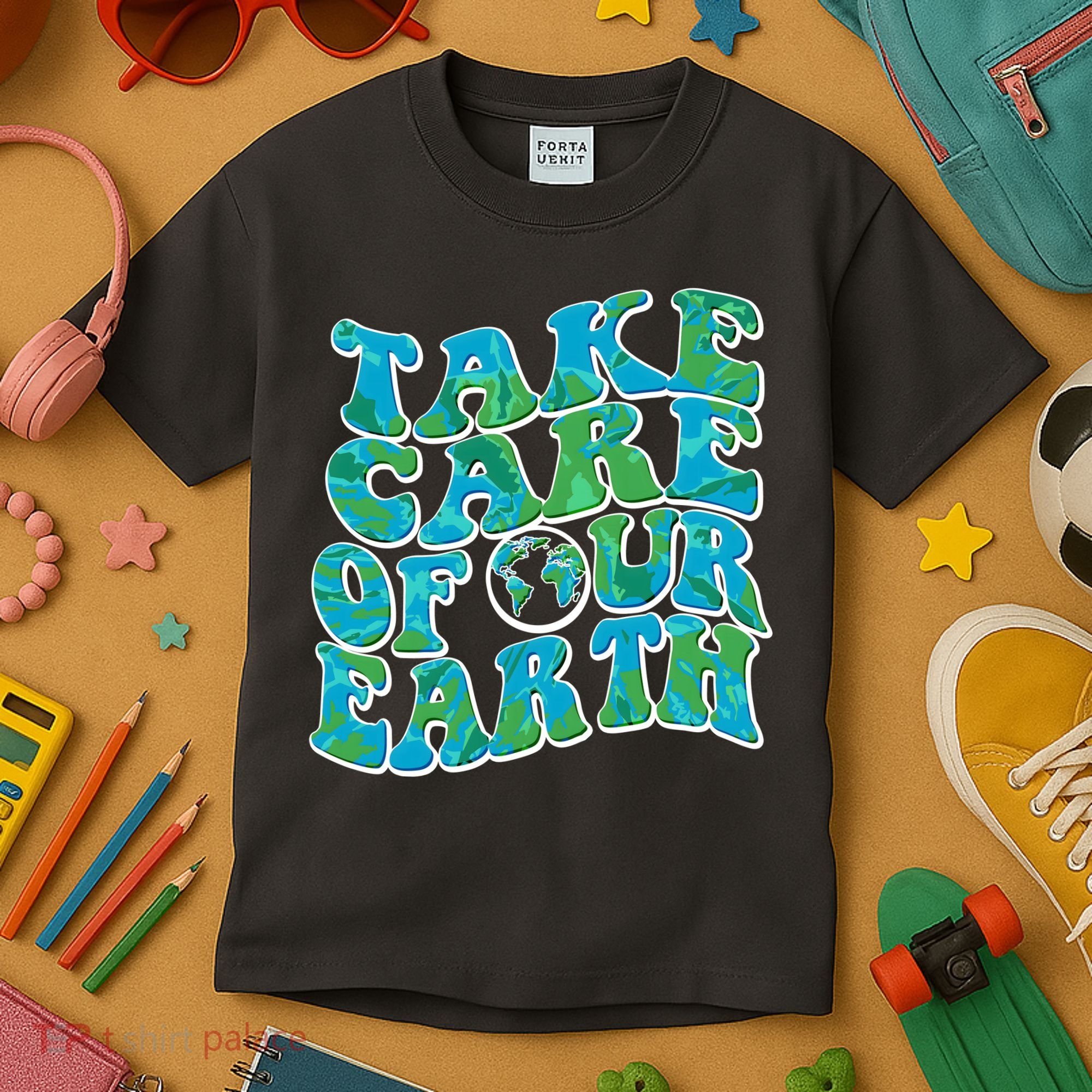 Retro Take Care Of Our Earth Celebrate Earth Day Kids T-Shirt