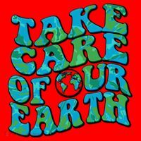 Retro Take Care Of Our Earth Celebrate Earth Day Santa Hat thumb 1