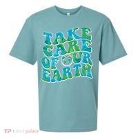 Retro Take Care Of Our Earth Celebrate Earth Day Sueded Cloud Jersey T-Shirt thumb 0