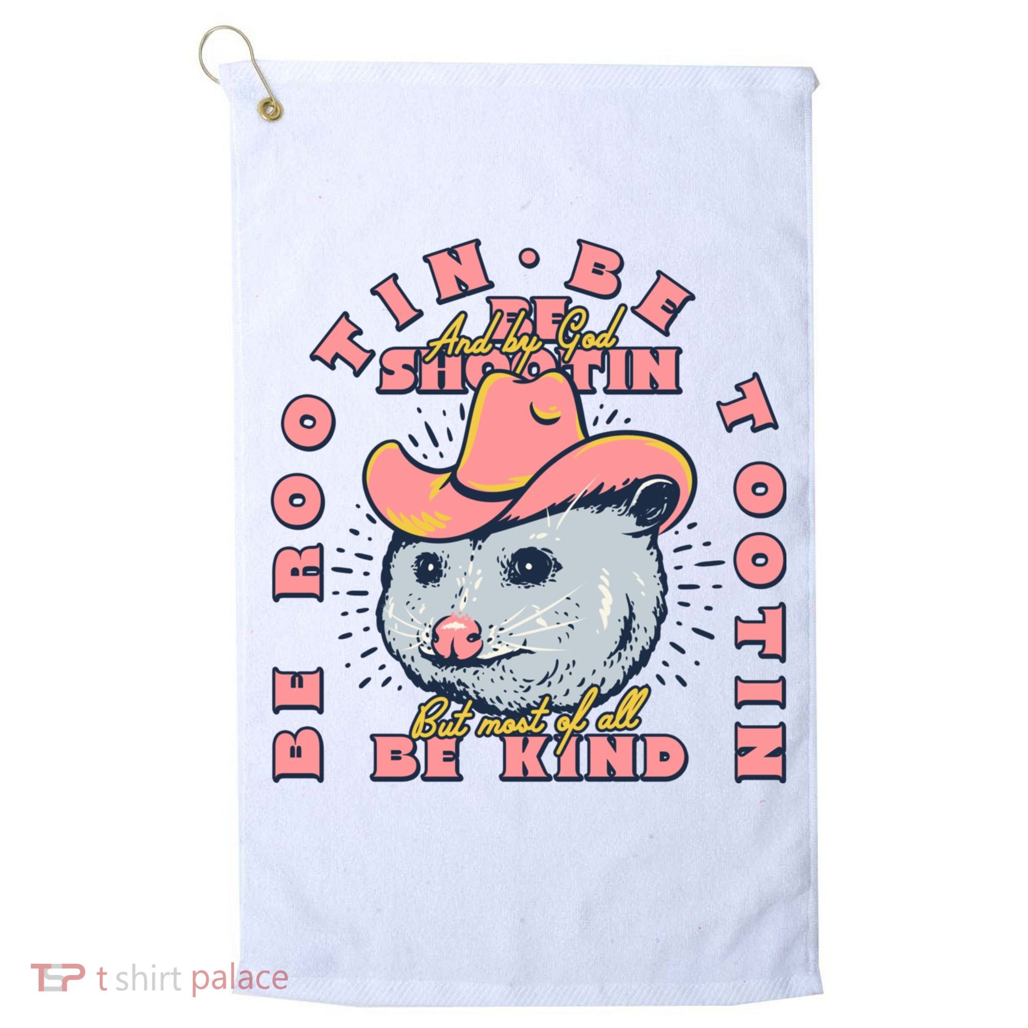 Rootin Tootin Cowboy Advice | Poss Possum Opossum Golf Towel