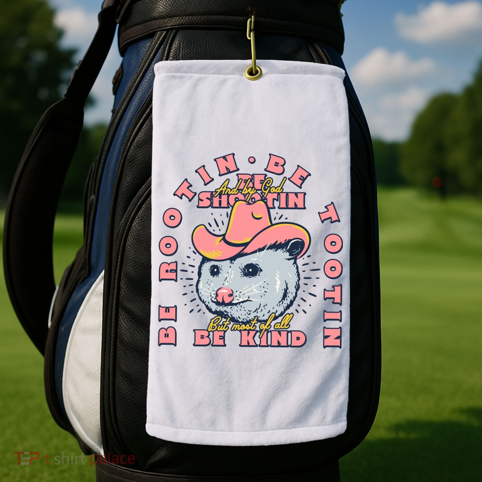 Rootin Tootin Cowboy Advice | Poss Possum Opossum Golf Towel