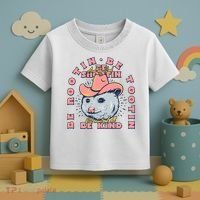Rootin Tootin Cowboy Advice | Poss Possum Opossum Toddler T-Shirt thumb 3