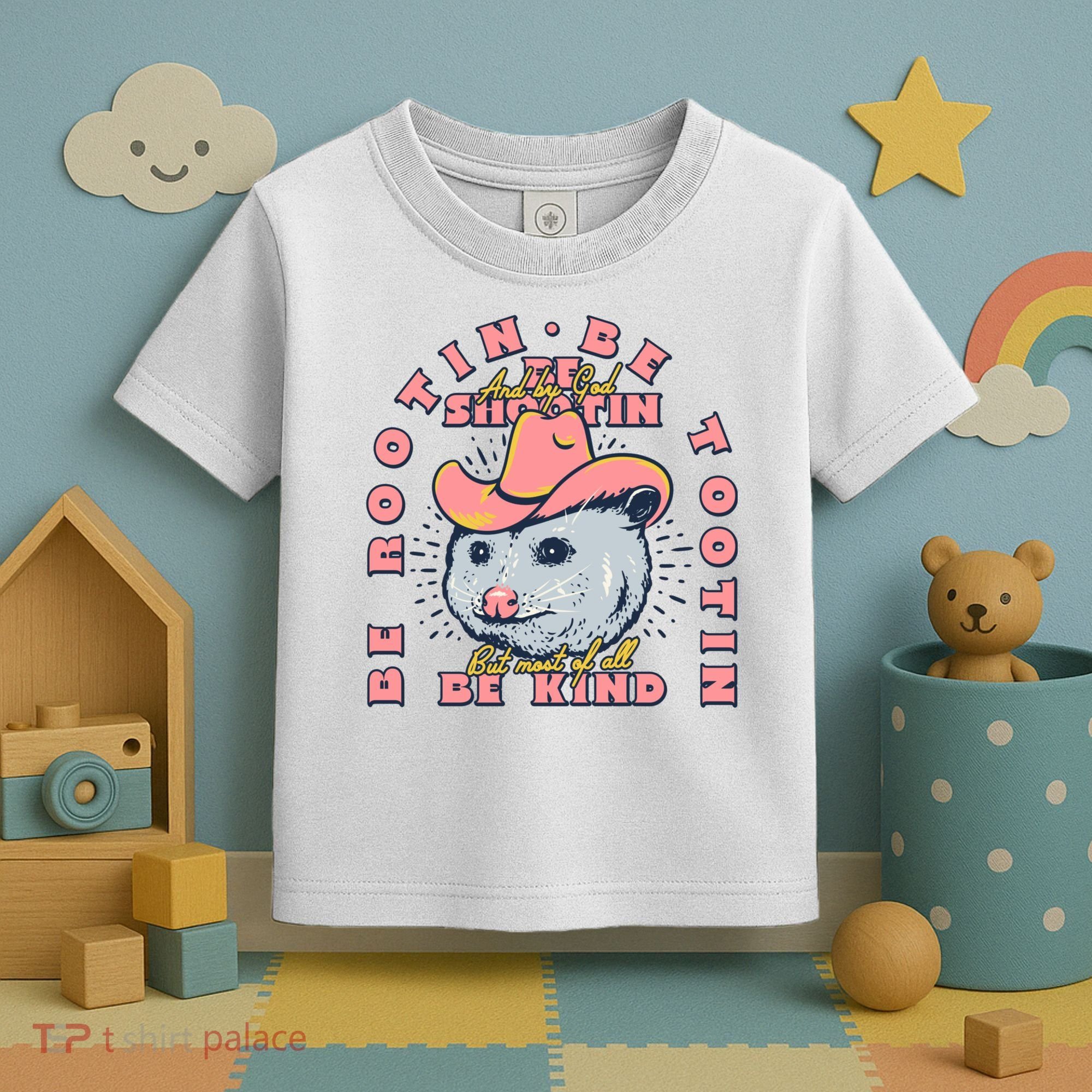 Rootin Tootin Cowboy Advice | Poss Possum Opossum Toddler T-Shirt