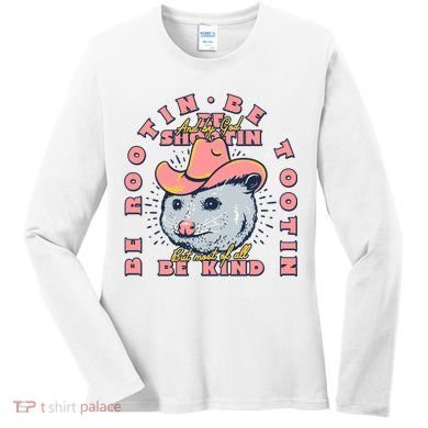 Rootin Tootin Cowboy Advice | Poss Possum Opossum Women's Long Sleeve Shirt