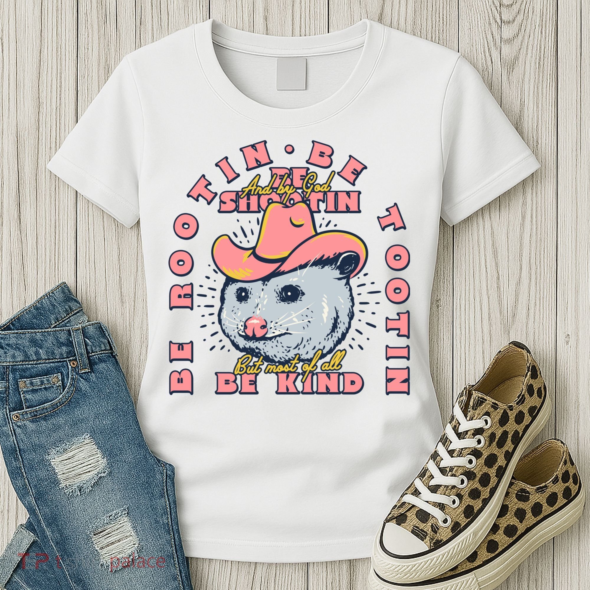 Rootin Tootin Cowboy Advice | Poss Possum Opossum Women's T-Shirt