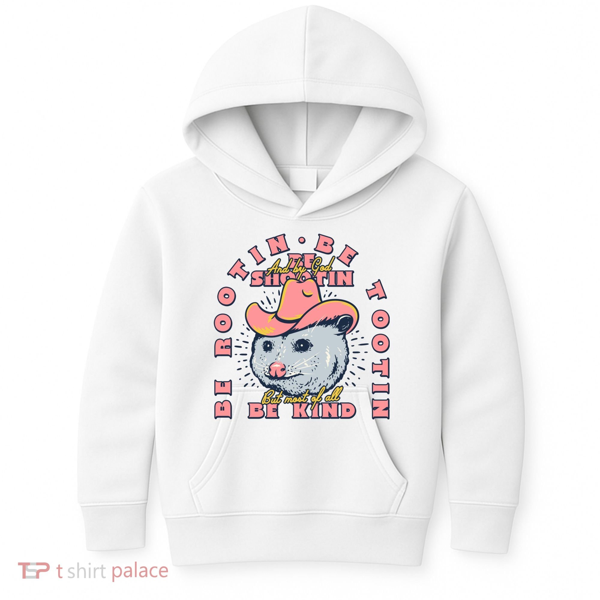 Rootin Tootin Cowboy Advice | Poss Possum Opossum Kids Hoodie