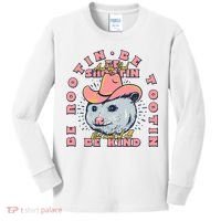 Rootin Tootin Cowboy Advice | Poss Possum Opossum Kids Long Sleeve Shirt thumb 0