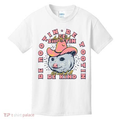 Rootin Tootin Cowboy Advice | Poss Possum Opossum Kids T-Shirt