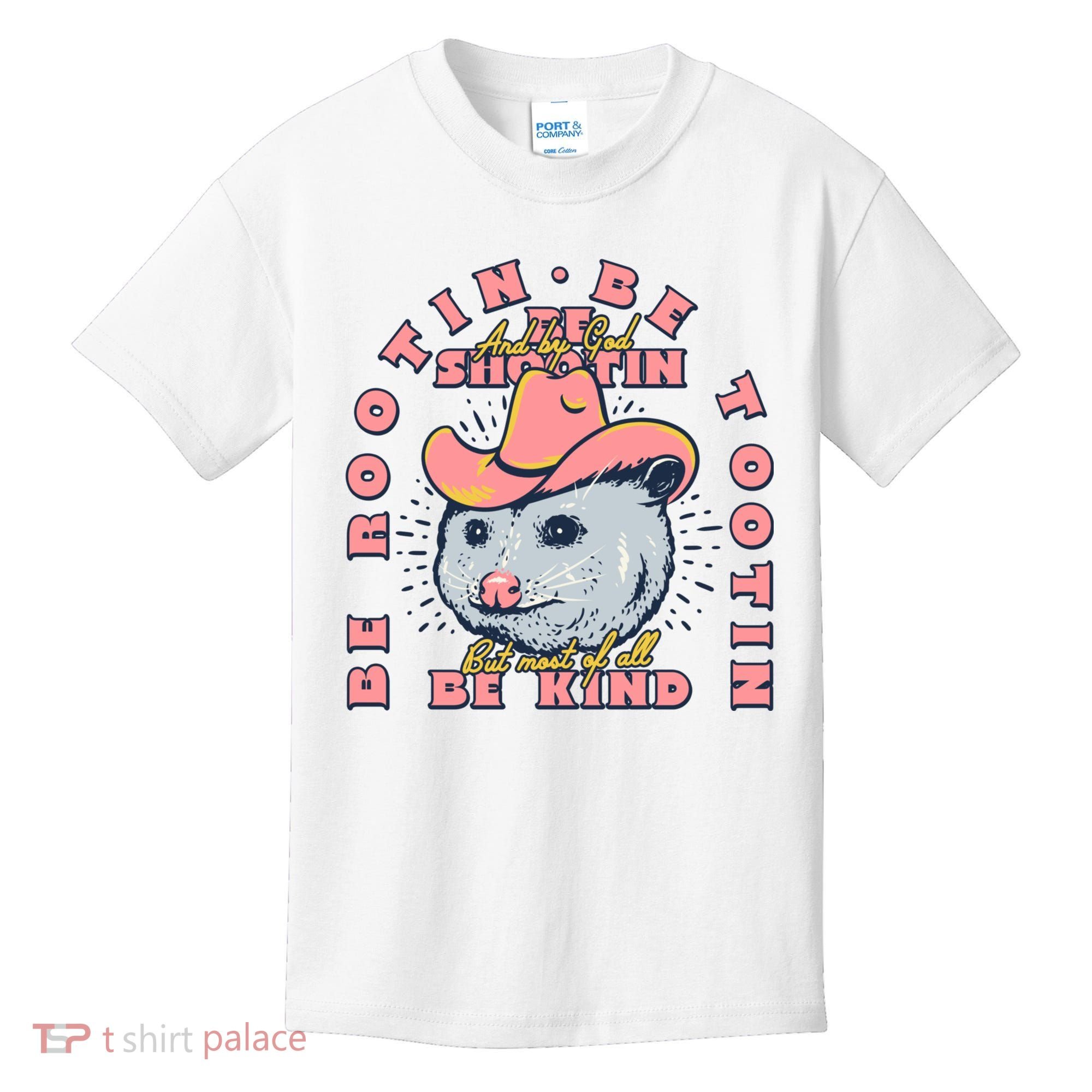 Rootin Tootin Cowboy Advice | Poss Possum Opossum Kids T-Shirt