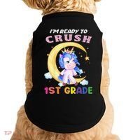 Ready To Crush 1st Grade Unicorn First Day Of School Doggie Tank thumb 0