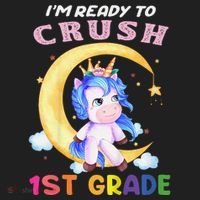 Ready To Crush 1st Grade Unicorn First Day Of School Hat thumb 2