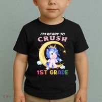 Ready To Crush 1st Grade Unicorn First Day Of School Toddler T-Shirt thumb 2