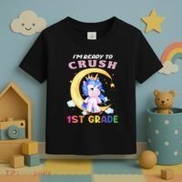 Ready To Crush 1st Grade Unicorn First Day Of School Toddler T-Shirt thumb 3