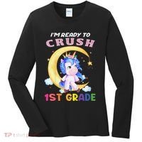 Ready To Crush 1st Grade Unicorn First Day Of School Women's Long Sleeve Shirt thumb 0