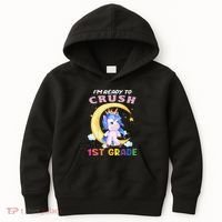 Ready To Crush 1st Grade Unicorn First Day Of School Kids Hoodie thumb 0