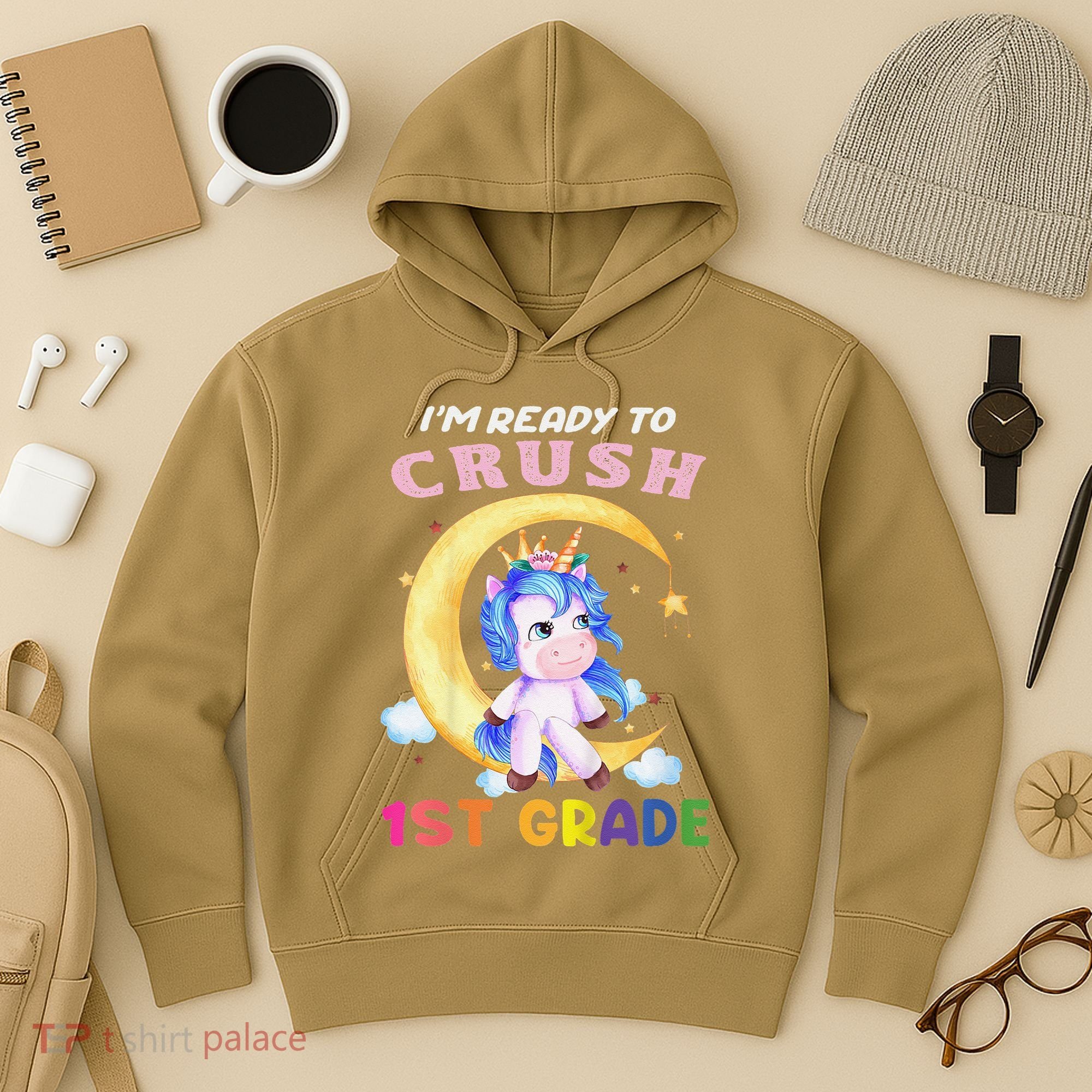 Ready To Crush 1st Grade Unicorn First Day Of School Hoodie