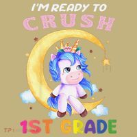 Ready To Crush 1st Grade Unicorn First Day Of School Polo thumb 2