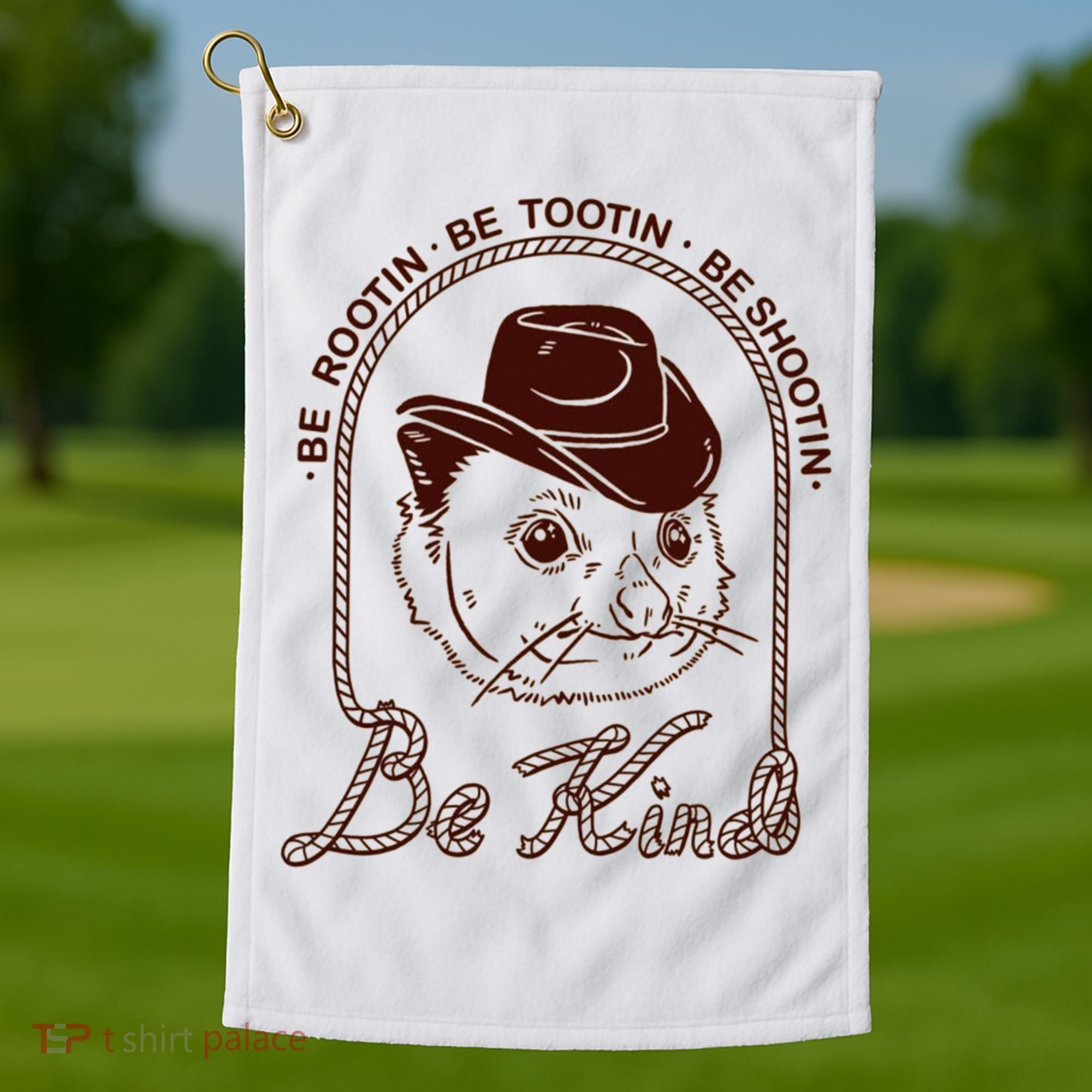 Rootin Tootin Cowboy Advice | Poss Possum Opossum Golf Towel