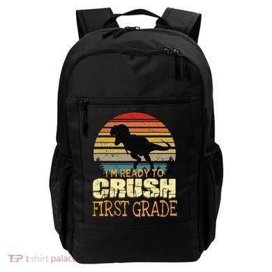Ready To Crush First Grade 1st Day Of School Dinosaur Gift Backpack