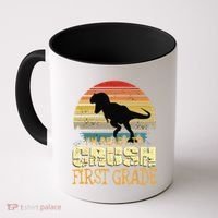Ready To Crush First Grade 1st Day Of School Dinosaur Gift Coffee Mug thumb 0