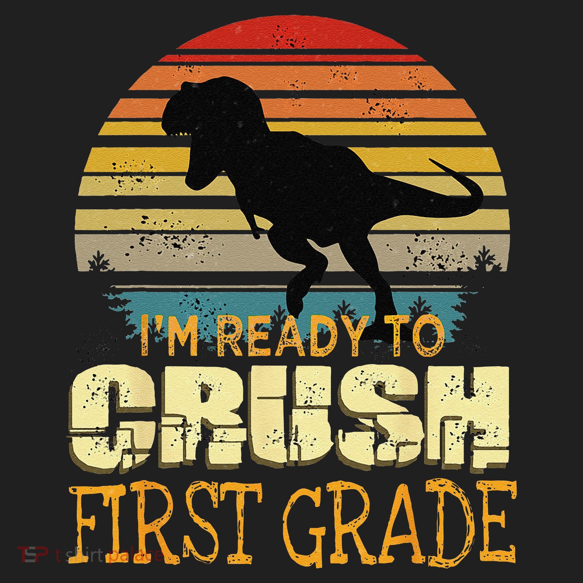 Ready To Crush First Grade 1st Day Of School Dinosaur Gift Beanie