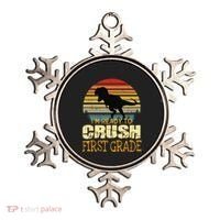 Ready To Crush First Grade 1st Day Of School Dinosaur Gift Ornament thumb 0