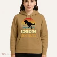 Ready To Crush First Grade 1st Day Of School Dinosaur Gift Hoodie thumb 5
