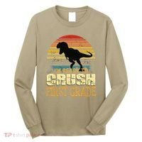 Ready To Crush First Grade 1st Day Of School Dinosaur Gift Long Sleeve Shirt thumb 0