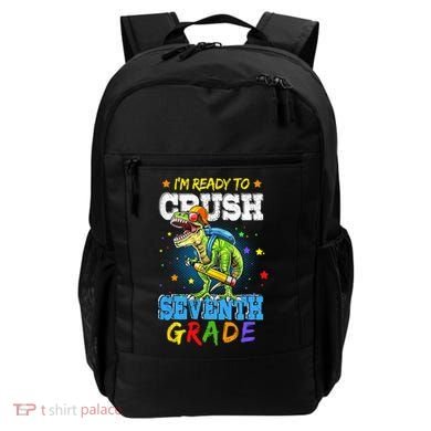 Ready To Crush Seventh Grade Dinosaur T Rex Back to School Backpack