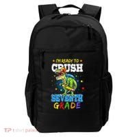 Ready To Crush Seventh Grade Dinosaur T Rex Back to School Backpack thumb 0