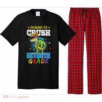 Ready To Crush Seventh Grade Dinosaur T Rex Back to School Pajama Set thumb 0