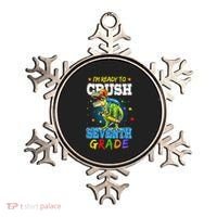 Ready To Crush Seventh Grade Dinosaur T Rex Back to School Ornament thumb 0