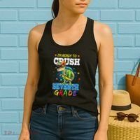 Ready To Crush Seventh Grade Dinosaur T Rex Back to School Women's Tank Top thumb 2