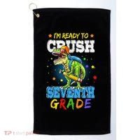 Ready To Crush Seventh Grade Dinosaur T Rex Back to School Golf Towel thumb 0