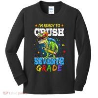 Ready To Crush Seventh Grade Dinosaur T Rex Back to School Kids Long Sleeve Shirt thumb 0