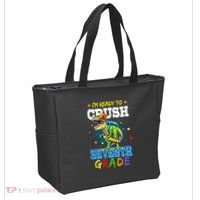 Ready To Crush Seventh Grade Dinosaur T Rex Back to School Tote Bag thumb 2