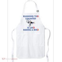 Running The Country Is Like Riding A Bike Biden Falling Meme Apron thumb 0