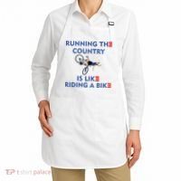 Running The Country Is Like Riding A Bike Biden Falling Meme Apron thumb 2
