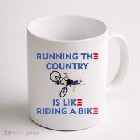 Running The Country Is Like Riding A Bike Biden Falling Meme Coffee Mug thumb 1