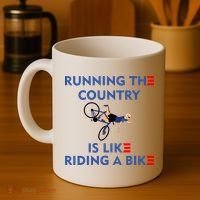 Running The Country Is Like Riding A Bike Biden Falling Meme Coffee Mug thumb 4